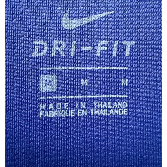 Nike Dri Fit Sweatshirt Women Medium Blue 1/4 Zip Long Sleeve High Neck Running - Picture 13 of 16